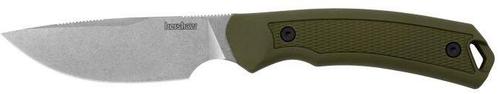 Kershaw Deschutes Skinner Fixed Blade Knife, Plain Satin Blade, Green Handle (1883)
