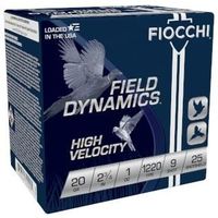 Fiocchi High Velocity 20HV9, 20 Gauge, 2-3/4", 1 oz, 1220 fps, #9 Lead Shot, 25 Rd/bx