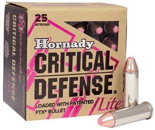 Hornady Critical Defense Lite Ammunition 90240, 9mm, Pink Flex Tip, 100 Grain, 1125 fps, 25 Rd/bx
