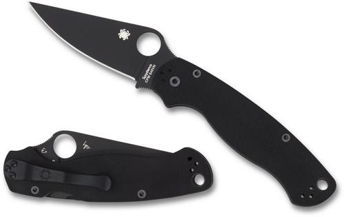 Spyderco Para Military 2 Folding Knife, Black Blade, Blade G-10 Handle (C81GPBK2)