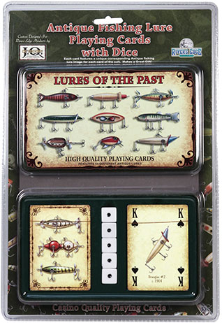 Rivers Edge Products Lures of the Past Playing Cards and Dice