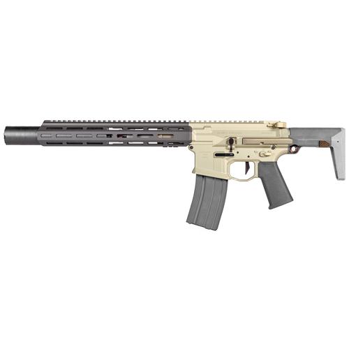 Q Honey Badger SD Semi-Auto SBR, 300 AAC Blackout, 7", FDE Finish, Collapsible PDW Stock, w/Suppressor, 30 Rds