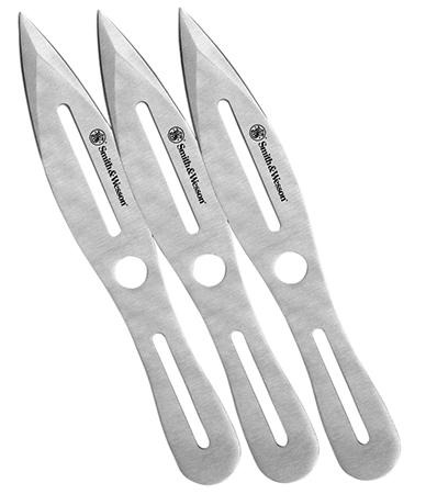 Smith & Wesson Throwing Knives Spear Point Dual-Edged Throwing Knife 3 Pack w/Plain Edge & 2Cr13 Stainless Handle (SWTK10CP)