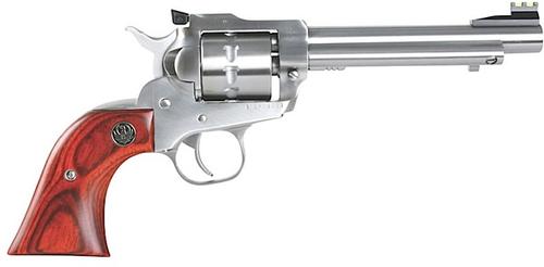 Ruger Single-Ten Revolver 8100, 22 Long Rifle, 5.5 in, Hardwood Gunfighter Grip, Satin Stainless Finish, 10 Rd