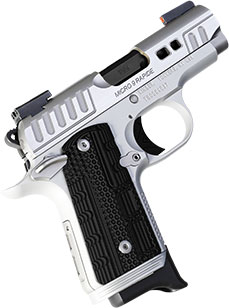 Kimber 3300237 Micro 9 Rapide Frost - 9MM, 3.15 in Barrel, Black G10 Grips, KimPro II Silver Finish, 7 Rds