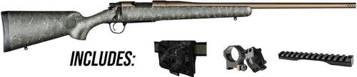 Christensen Arms Mesa Rifle w/Scope Rings, Base, and Ammo Slicker 801-01179-00, 300 Win Mag, 24", Green/Black/Tan