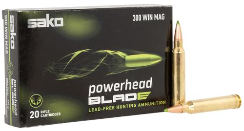 Sako PowerHead Rifle Ammunition JASPHB300WM170B, 300 Win Mag, 170 gr, 20 Rd/Bx
