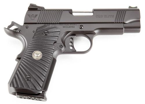 Wilson Combat 1911 CQB Elite Compact Pistol CQBECP9, 9mm Luger, 4", Black Carbon Steel, 10 Rds