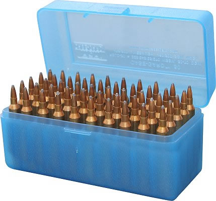 MTM 50 Round Blue Large Rifle Ammo Box RLLD5024