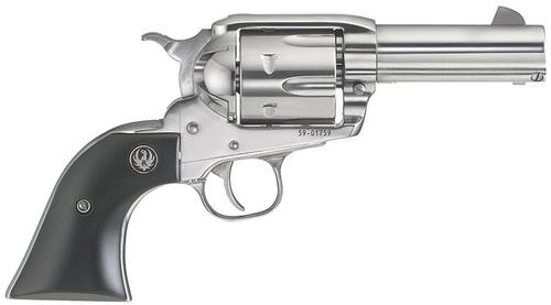 Ruger Vaquero Revolver 10598, 44 Rem Mag, 3.75", Black Laminate Grip, Stainless Finish, 6 Rds