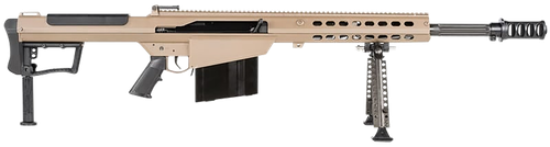 Barrett M107A1 Semi-Auto Rifle, .50 BMG, 20 in, Flat Dark Earth Stock, Tan Cerakote Finish, 10 Rd