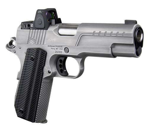 Ed Brown FX2 Pistol, FX2SS, 45 ACP, 4.25", Black G10 Grips, Stainless Steel Finish, w/RMRcc, 7 Rds