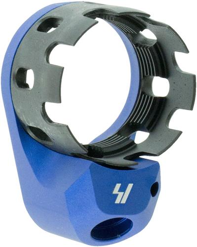 Strike Industries AR Castle Nut and Extended End Plate Steel Blue (SIARECNEEPBLU)