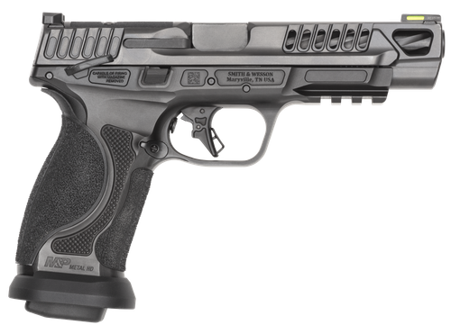 Smith and Wesson M&P M2.0 Competitor HD Optic Ready Pistol, 9mm, 5in, Interchangeable Backstrap Grips, Black Armornite Finish, 10 Rds
