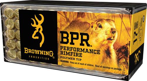 Browning BPR Performance Rimfire Ammunition B195117050, 17 HMR, Polymer Tip, 17 GR, 50 Rds/Bx