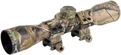 TruGlo Shotgun Scope TG8504CD, 4x, 32mm Obj, 1 in Tube Dia, Realtree, Diamond Ballistic Reticle