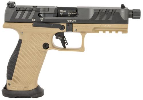 Walther PDP Pro SD 2876582, 9mm, 5.10", Performance Duty Texture Grips, Flat Dark Earth Finish, Threaded, 18+1