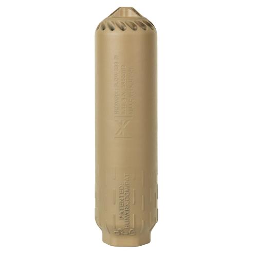 HUXWRX Flow 556 Ti Flow-Through Titanium Suppressor QD Mount, FDE
