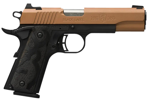 Browning Arms 1911 Black Label Pistol 051987492, 380 ACP, 4.25", Black Laminate Wood Grips, Copper Cerakote Finish, 10 Rds
