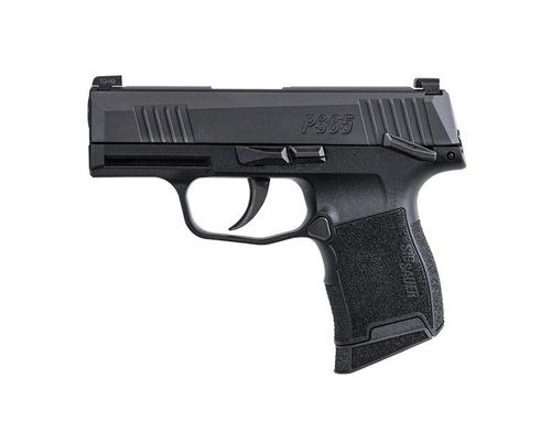 Sig Sauer P365 Optic Ready Pistol 365-380-BSS-MS-MA, 380 ACP, 3.1in, Black Polymer Grip, 10 Rds
