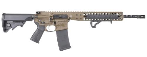 LWRC International IC-DI Rifle ICDIR5PBC16, 5.56 NATO, 16.1", Lwrc Compact Adjustable Stock, Patriot Brown, 30 Rds