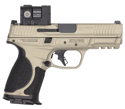 Smith and Wesson M&P 9 M2.0 Spec VI Bundle Pistol 14634, 9mm, 4", Champagne Cerakote, w/Aimpoint Acro P-2, 15 Rds