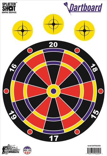 Pro Shot Products 12" x 18" Game Series Dartboard Heavy Tag Paper Target, 8 Pack (GSDART8PK)