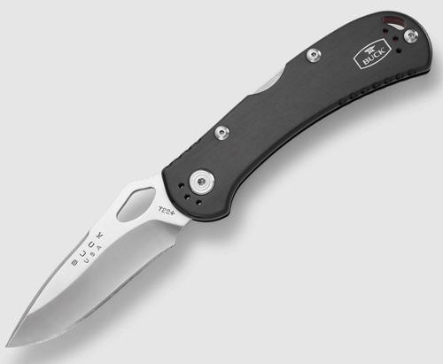 Buck Knives 0722BKS1-B, 722 Spitfire™ Knife, drop point blade, Black anodized aluminum