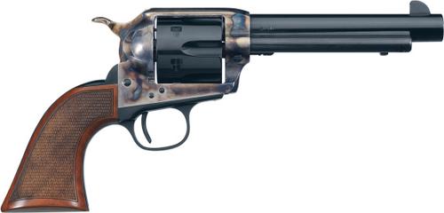 Uberti 1873 Cattleman El Patron SA Revolver 345172, 357 Magnum, 5.5", Walnut Grip, Blue Case-Hardened Steel Frame