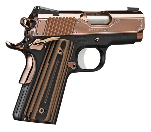Kimber 3200372 Rose Gold Ultra II Pistol - 9mm, 3 in Barrel, Aluminum Frame, Rose Gold PVD Finish, 8 Rd