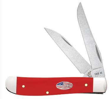 Case Knife American Workman Smooth Red Synthetic CS Mini Trapper (73927)