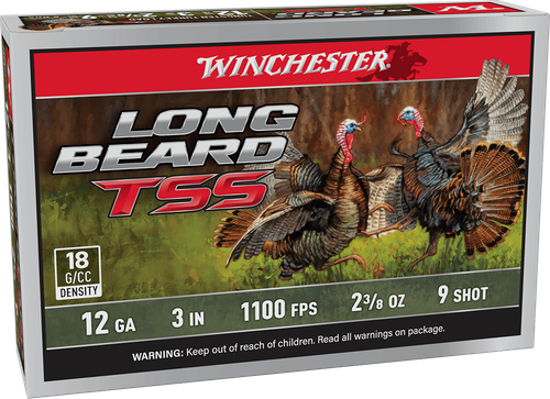 Winchester Long Beard TSS Shotshells LBTSS1239, 12 Gauge, 3", 2 3/8 oz, 1100 fps, #9 Shot, 5 Rds/box