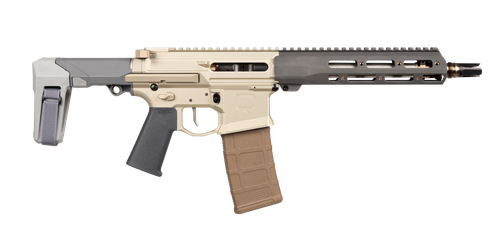Honey Badger Semi-Auto Pistol, 5.56 NATO, 10", FDE Finish, Collapsible Brace, 30 Rds