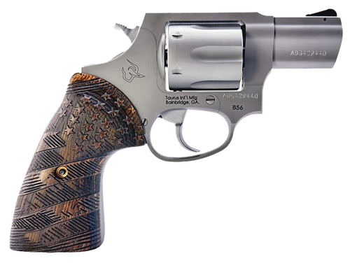 Taurus 856 Revolver 285629US2, 38 Special, 2", Wood Grips, Stainless Steel Finish, 6 Rds