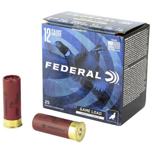 Federal Premium Game-Shok Heavy Field Shotshells H12575, 12 Gauge, 2-3/4", 1-1/4 oz, 1220 fps, #7.5 Lead Shot, 25 Rds/Bx