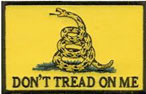 Walker Game Ear Dont Tread on Me Patch with Adhesive, Yellow (FLGDTOMY)