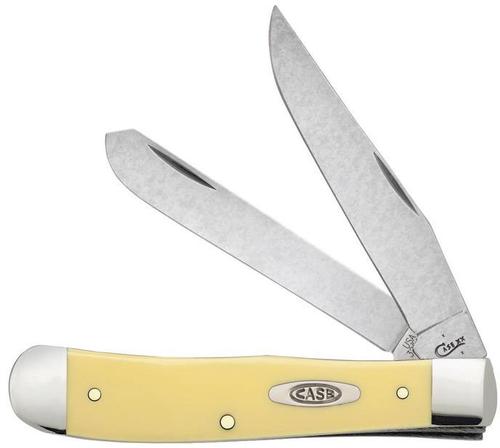 Case Yellow Synthetic Trapper Pocket Knife w/Clip (81091)