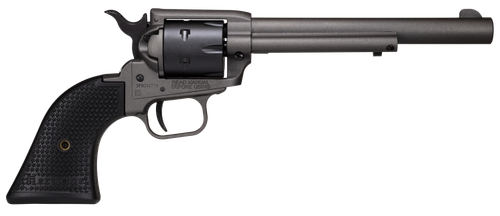 Heritage Rough Rider Revolver SRR22C6, 22 LR, 6.50", Black Polymer Grips, Tungsten Gray Cerakote, 6 Rds