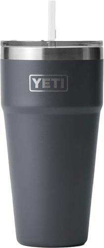 Yeti Rambler 26 oz Stackable Cup w/ Straw Lid (21071501189) Stainless Steel, Charcoal