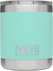 Yeti Rambler Lowball 10oz Stainless Steel Cup w/Lid, DuraCote Seafoam (YRAM10SF)