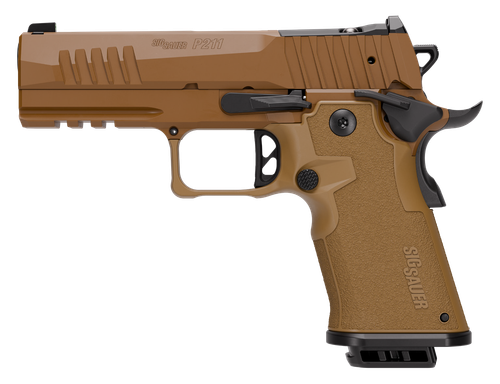 Sig Sauer P211 Optic Ready Pistol, 9mm, 4.20in, Polymer Grips, Coyote Cerakote Finish, 17 Rds