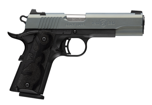 Browning Arms 1911 Black Label Pistol 051992492, 380 ACP, 4.25", Black Laminate Wood Grips, Matte Black Finish, Northern Lights Cerakote Slide, 8 Rds