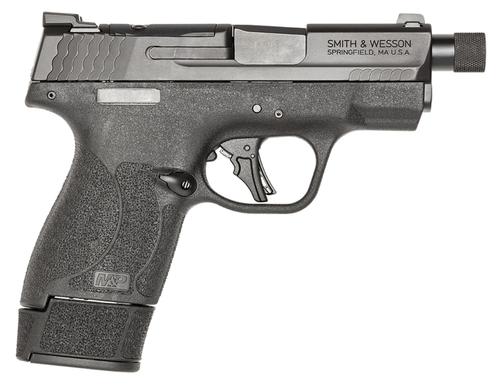Smith and Wesson M&P Shield Plus 14095, 9mm, 3.7", Textured Grips, Black Finish, 10/13/15 Rds