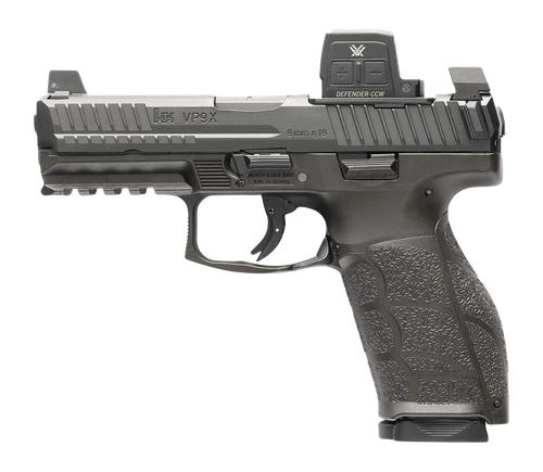 Heckler & Koch VP9A1 X w/Optic Pistol, 9mm, 4.09in, Textured Grips, Black Finish, 20 Rds