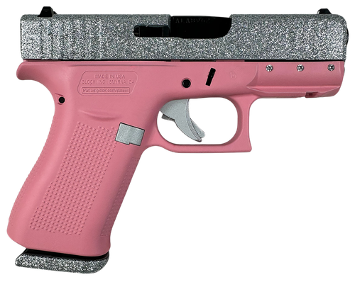 Glock G43X Pistol PX4350204NBL, 9mm, 3.41in, Pink Cerakote Finish, 10 Rds