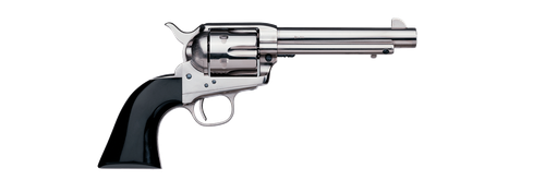 Uberti 1873 Cattleman Desperado Revolver 356131, 45 Colt, 5.5", Polished Nickel , Buffalo Horn Style Grip
