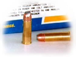 Buffalo Bore Handgun Ammunition 4B/20, 44 Magnum, Jacketed Flat Nose (FN), 300 GR, 1300 fps, 20 Rd/Bx