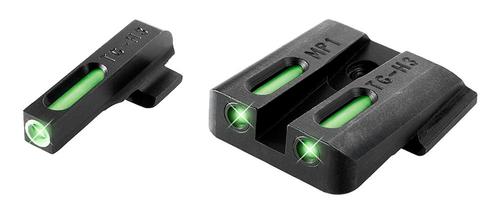 TruGlo TG13MP1A TFX 3-Dot Tritium/Fiber Optic Sight, Green w/White, for S&W M&P Shield, .22 Models / SD9 / SD40