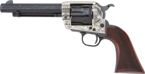 Pietta 1873 Great Western II Alchimista II Revolver GW45ALO512NMCW, 45 Colt (Long Colt), 5.50in, Checkered Walnut Army, Steel Frame Finish, 6 Rds