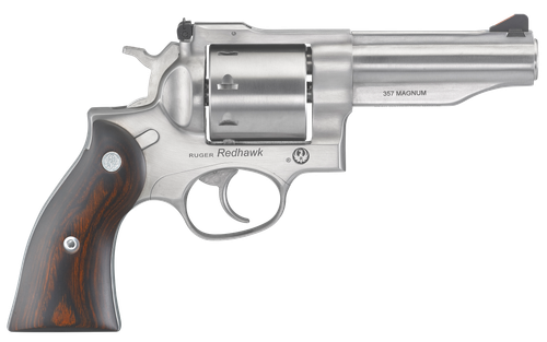 Ruger Redhawk MA Compliant Revolver 5059, 357 Mag, 4.20", Hardwood Grips, Satin Stainless Finish, 8rd